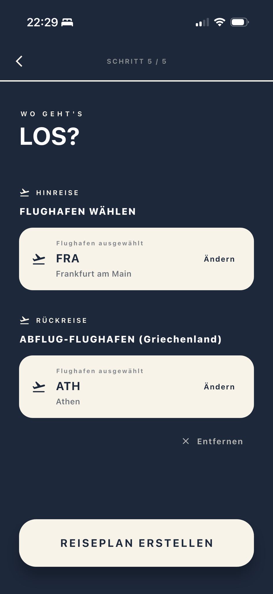 Schritt 5 – Flughafen wählen